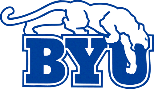 Brigham Young Cougars 1969-1998 Primary Logo iron on paper